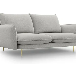 Bank "Vienna" 2 zitplaatsen, Structurele stof, Lichtgrijs – 160x92x95cm Bank "Vienna" 2 zitplaatsen, Structurele stof, Lichtgrijs – 160x92x95cm
