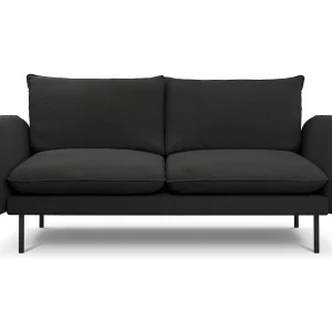 Bank "Vienna" 2 zitplaatsen, Boucle, Zwart – 160x92x95cm Bank "Vienna" 2 zitplaatsen, Boucle, Zwart – 160x92x95cm