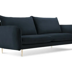 Bank "Vienna" 2 zitplaatsen, Flueel, Donkerblauw – 160x92x95cm Bank "Vienna" 2 zitplaatsen, Flueel, Donkerblauw – 160x92x95cm
