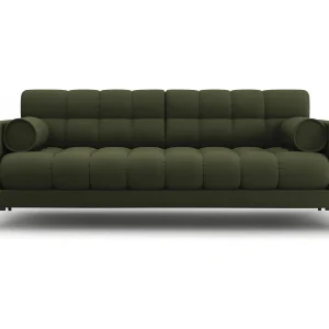 Bank "Bali" 4 zitplaatsen, Structurele stof, Groente – 217x92x75cm Bank "Bali" 4 zitplaatsen, Structurele stof, Groente – 217x92x75cm