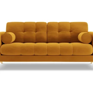 Bank "Bali" 2 zitplaatsen, Flueel, GEEL – 152x92x75cm Bank "Bali" 2 zitplaatsen, Flueel, GEEL – 152x92x75cm