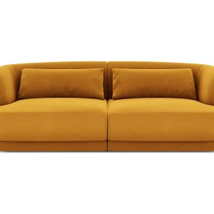Bank "Tulum" 2 zitplaatsen, Flueel, GEEL – 180x90x70cm Bank "Tulum" 2 zitplaatsen, Flueel, GEEL – 180x90x70cm