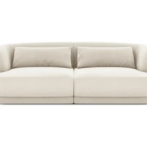 Bank "Tulum" 2 zitplaatsen, Flueel, Lichtbeige – 180x90x70cm Bank "Tulum" 2 zitplaatsen, Flueel, Lichtbeige – 180x90x70cm