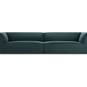 CXL by Christian Lacroix – Bank "Charles" 4 zitplaatsen, Flueel, Blauw – 302x93x69cm CXL by Christian Lacroix – Bank "Charles" 4 zitplaatsen, Flueel, Blauw – 302x93x69cm