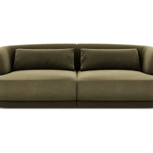 Bank "Tulum" 2 zitplaatsen, Flueel, Groente – 180x90x70cm Bank "Tulum" 2 zitplaatsen, Flueel, Groente – 180x90x70cm