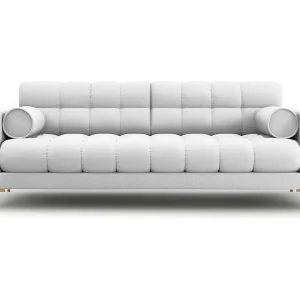 Bank "Bali" 3 zitplaatsen, Structurele stof, Lichtgrijs – 177x92x75cm Bank "Bali" 3 zitplaatsen, Structurele stof, Lichtgrijs – 177x92x75cm