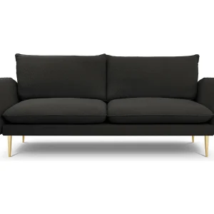 Bank "Vienna" 3 zitplaatsen, Boucle, Zwart – 200x92x95cm Bank "Vienna" 3 zitplaatsen, Boucle, Zwart – 200x92x95cm