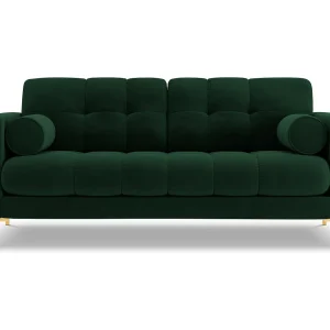 Bank "Bali" 2 zitplaatsen, Flueel, Flessengroen – 152x92x75cm Bank "Bali" 2 zitplaatsen, Flueel, Flessengroen – 152x92x75cm