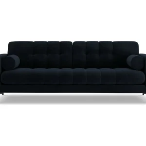Bank "Bali" 4 zitplaatsen, Flueel, Donkerblauw – 217x92x75cm Bank "Bali" 4 zitplaatsen, Flueel, Donkerblauw – 217x92x75cm