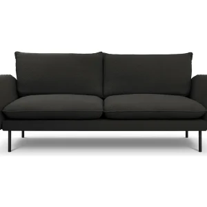 Bank "Vienna" 3 zitplaatsen, Boucle, Zwart – 200x92x95cm Bank "Vienna" 3 zitplaatsen, Boucle, Zwart – 200x92x95cm