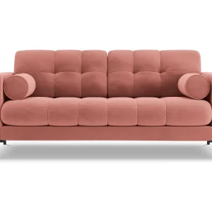 Bank "Bali" 2 zitplaatsen, Flueel, Roze – 152x92x75cm