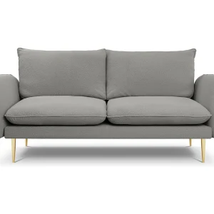 Bank "Vienna" 2 zitplaatsen, Boucle, Grijs – 160x92x95cm Bank "Vienna" 2 zitplaatsen, Boucle, Grijs – 160x92x95cm