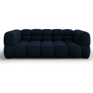 Cosmopolitan Design – Bank "Sky" 3 zitplaatsen, Flueel, Koningsblauw – 214x102x75cm Cosmopolitan Design – Bank "Sky" 3 zitplaatsen, Flueel, Koningsblauw – 214x102x75cm