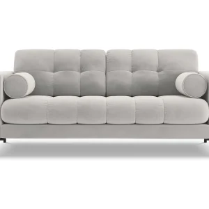 Bank "Bali" 2 zitplaatsen, Flueel, Geld – 152x92x75cm Bank "Bali" 2 zitplaatsen, Flueel, Geld – 152x92x75cm