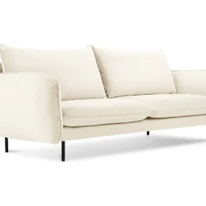 Bank "Vienna" 2 zitplaatsen, Flueel, Lichtbeige – 160x92x95cm