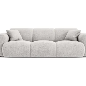 Bank "Nolio" 3 zitplaatsen, Chenille, Lichtgrijs – 235x95x72cm Bank "Nolio" 3 zitplaatsen, Chenille, Lichtgrijs – 235x95x72cm