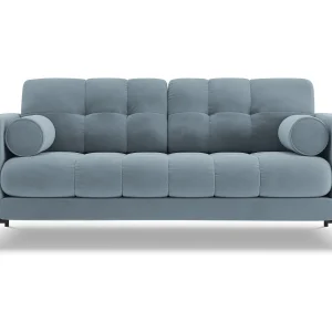 Bank "Bali" 2 zitplaatsen, Flueel, Lichtblauw – 152x92x75cm