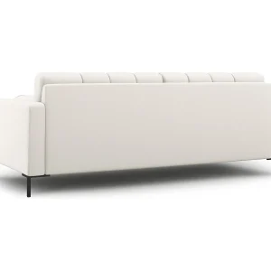 Bank "Bali" 3 zitplaatsen, Structurele stof, Lichtbeige – 177x92x75cm Bank "Bali" 3 zitplaatsen, Structurele stof, Lichtbeige – 177x92x75cm