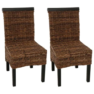 Acireale eetkamerstoel (set van 2),  donker, zonder kussen
