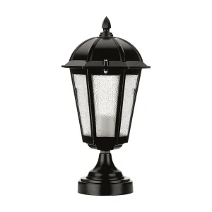BAMBO klassieke stijl buitenbaken – Hoogte 36 cm – E27 70W – zwart – aluminium – IP43 BAMBO klassieke stijl buitenbaken – Hoogte 36 cm – E27 70W – zwart – aluminium – IP43