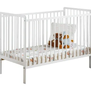 Bed en matras voor baby's uit de verstelbare LUTIN collectie, in hoogte verstelbaar. Mat witte kleur. Bed en matras voor baby's uit de verstelbare LUTIN collectie, in hoogte verstelbaar. Mat witte kleur.