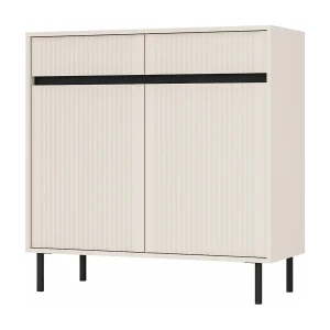2-deurs dressoir met 2 lades – 100 cm – beige – OSAKA 2-deurs dressoir met 2 lades – 100 cm – beige – OSAKA