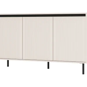 3-deurs dressoir met zwarte poten – 149 cm – beige – OSAKA 3-deurs dressoir met zwarte poten – 149 cm – beige – OSAKA