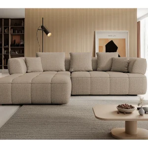 AULA, Avangarde Hoekbank 182x285cm Elektrische diepteverstelling | Rechts | Beige AULA, Avangarde Hoekbank 182x285cm Elektrische diepteverstelling | Rechts | Beige