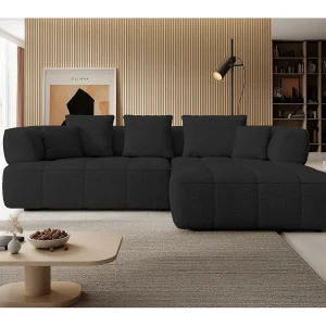 AULA, Avangarde Hoekbank 182x285cm Elektrische diepteverstelling | Links | Zwart AULA, Avangarde Hoekbank 182x285cm Elektrische diepteverstelling | Links | Zwart