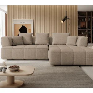 AULA, Avangarde Hoekbank 182x285cm Elektrische diepteverstelling | Links | Beige AULA, Avangarde Hoekbank 182x285cm Elektrische diepteverstelling | Links | Beige