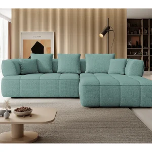 AULA, Avangarde Hoekbank 182x285cm Elektrische diepteverstelling | Links | Turkoois AULA, Avangarde Hoekbank 182x285cm Elektrische diepteverstelling | Links | Turkoois