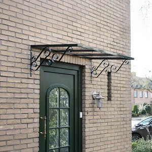 Luifel boven deur van aluminium L140 x B80 cm, hellend AMBAN Luifel boven deur van aluminium L140 x B80 cm, hellend AMBAN