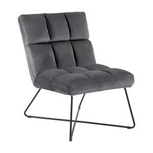 Alice fauteuil , ligstoel velours grijs.