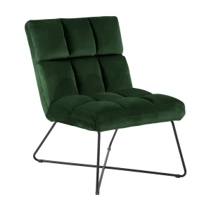 Alice fauteuil , ligstoel velours groen.