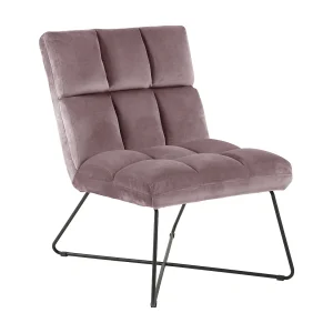 Alice fauteuil , velours roze.