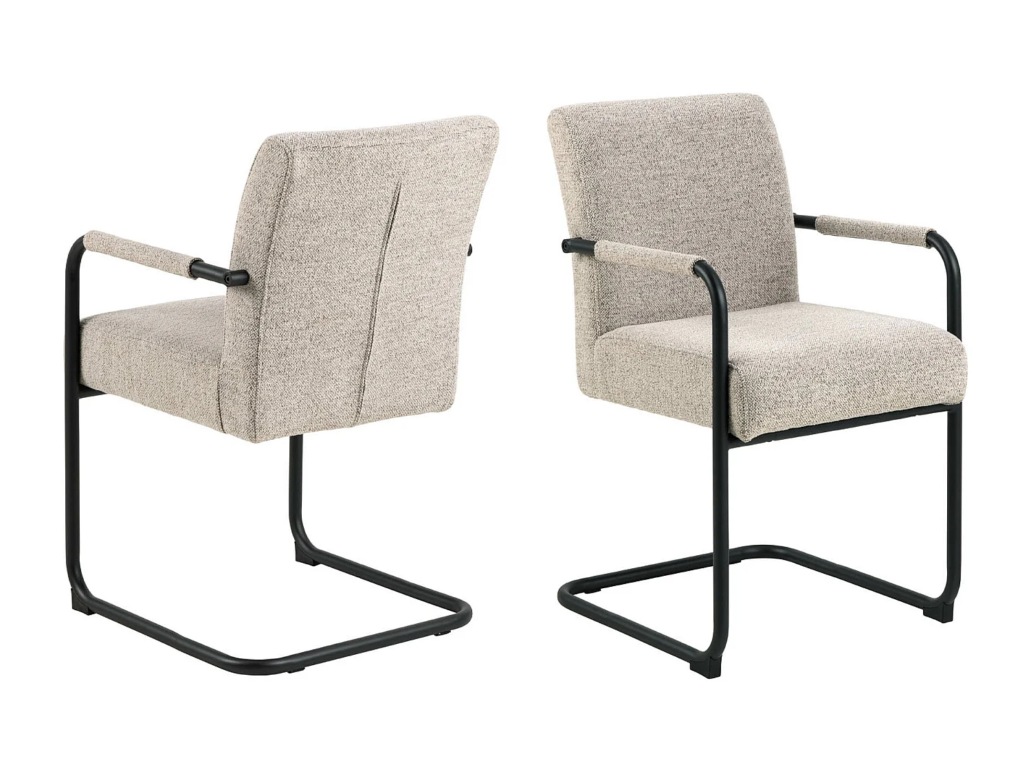 Asur eetkamerstoel met armleuningen beige.