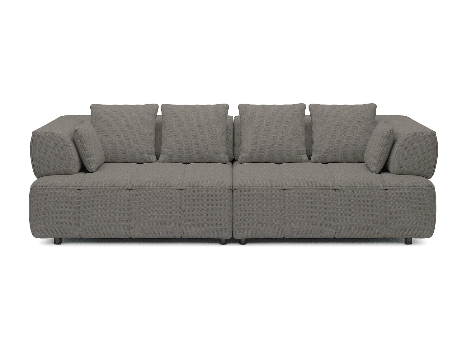 AULA BigSofa met verstelbare zitdiepte, zonder slaapfunctie, verstelbare rugleuning, modern design, grafiet, 284x111x84/75 cm