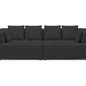 AULA BigSofa met verstelbare zitdiepte, zonder slaapfunctie, verstelbare rugleuning, modern design, zwart, 284x111x84/75 cm AULA BigSofa met verstelbare zitdiepte, zonder slaapfunctie, verstelbare rugleuning, modern design, zwart, 284x111x84/75 cm