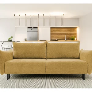 ADEL-bank – Moderne slaapbank met opbergruimte, siliconenkussens, golvende veren, GOUD, 145×200 cm ADEL-bank – Moderne slaapbank met opbergruimte, siliconenkussens, golvende veren, GOUD, 145×200 cm