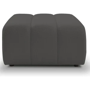 BALOO Poef – Comfortabele poef met houten frame, PUR-schuim, zwarte kunststof poten, modern design 82x75x41cm Donkergrijs BALOO Poef – Comfortabele poef met houten frame, PUR-schuim, zwarte kunststof poten, modern design 82x75x41cm Donkergrijs