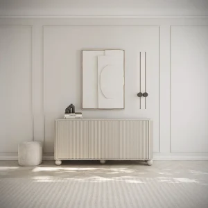 3-deurs dressoir – 163 cm – greige op poten – ARVELLO 3-deurs dressoir – 163 cm – greige op poten – ARVELLO
