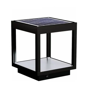 Lanterne solaire à visière LED alimentée par batterie 3,5 W, IP54 noire