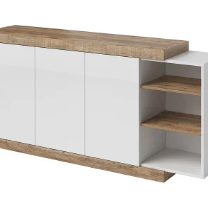 Azior Wit en Hout 3-deurs dressoir Azior Wit en Hout 3-deurs dressoir