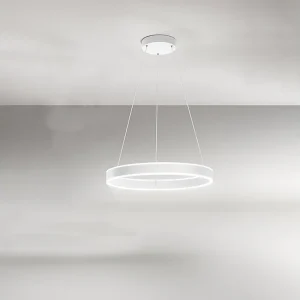 48W 3840lm LED-hanglamp in wit metaal, selecteerbare kleurtemperatuur (CCT) 3000K/4000K/6000K, satijnen diffuser, diameter 60 cm – Perenz 48W 3840lm LED-hanglamp in wit metaal, selecteerbare kleurtemperatuur (CCT) 3000K/4000K/6000K, satijnen diffuser, diameter 60 cm – Perenz