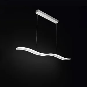 48W LED-hanglamp in wit metaal, selecteerbare kleurtemperatuur (CCT) 3000K-4000K-6000K met dimfunctie, modern design – Perenz 48W LED-hanglamp in wit metaal, selecteerbare kleurtemperatuur (CCT) 3000K-4000K-6000K met dimfunctie, modern design – Perenz