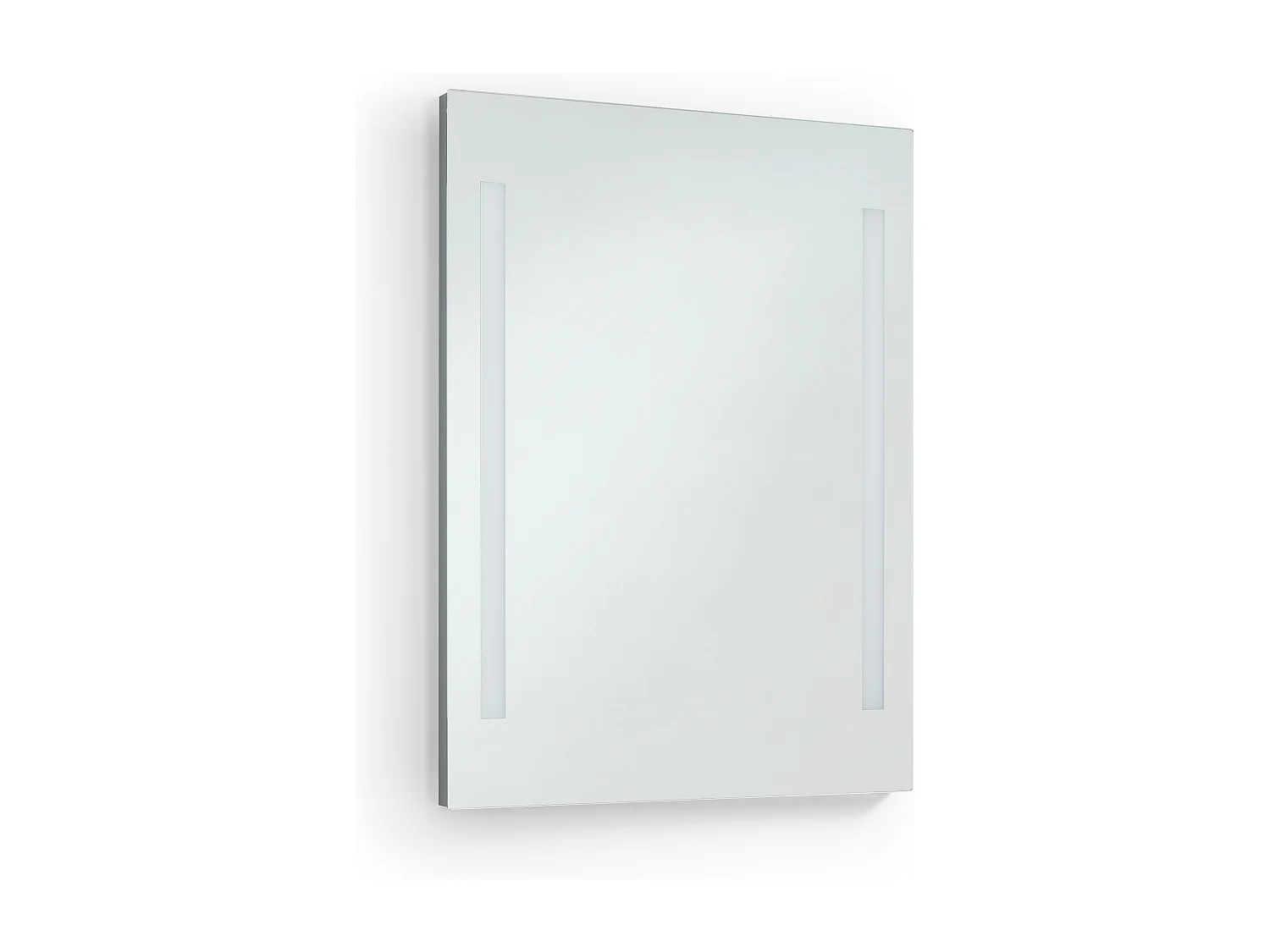AFRODITA Badezimmer-Wandleuchte, moderner und vielseitiger Stil – L. 60 cm – 2 x 10 W SMD-LED – 600 lm und 4K – 180 ° Grad – IP44 – Aluminium und Glas – Chrom