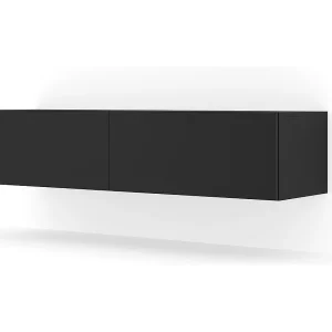 TV-meubel wandmontage 2 deuren 140 cm Bali Zwart