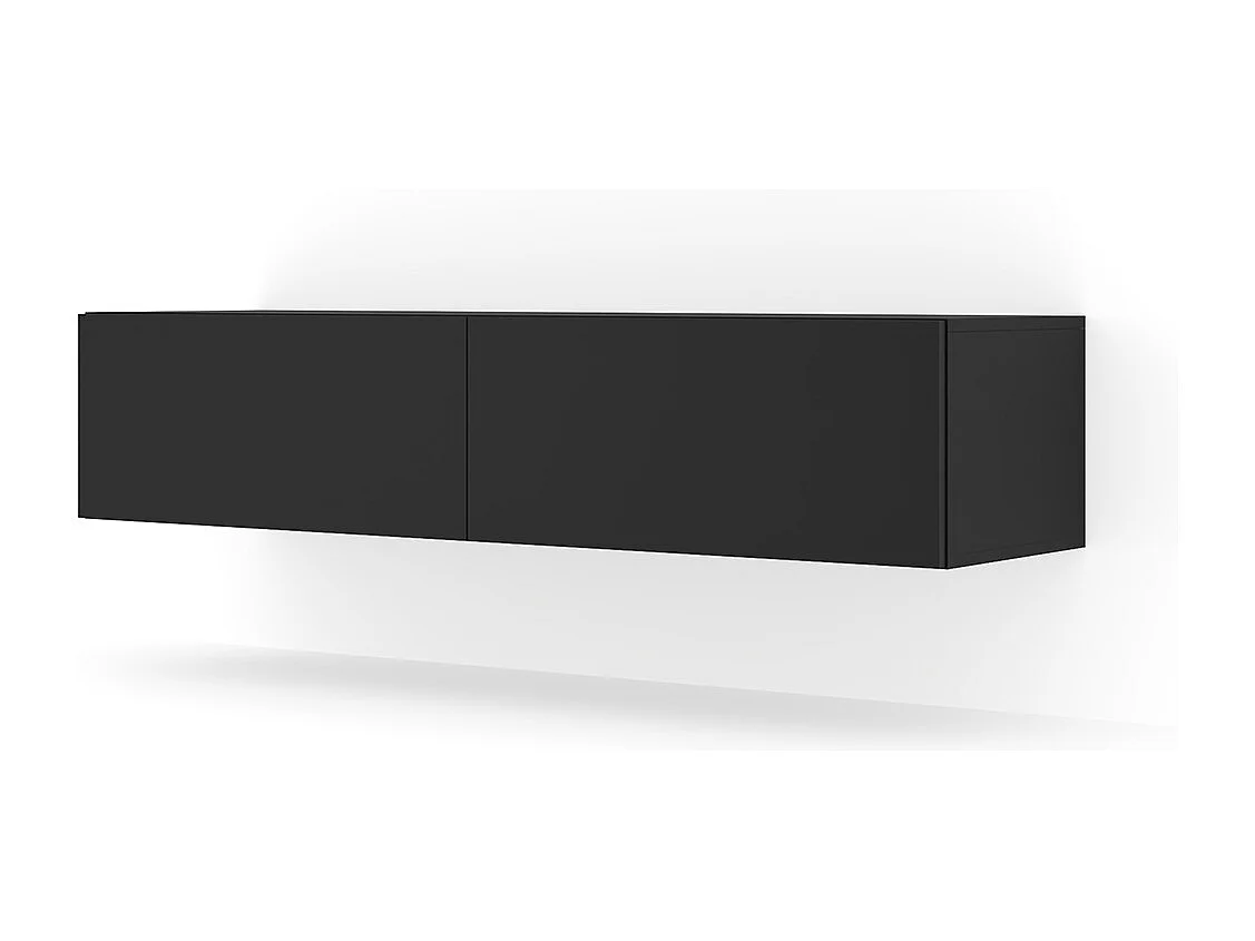 TV-meubel wandmontage 2 deuren 140 cm Bali Zwart