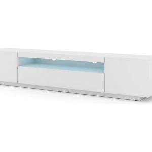 Aurus Wit 3-deurs LED TV-wandmeubel, 200 cm Aurus Wit 3-deurs LED TV-wandmeubel, 200 cm