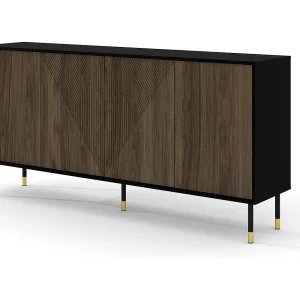 Aglaé Hout en Zwart 4-deurs dressoir